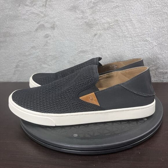 Olukai Pehuea Shoes Women Sz 10 Black Mesh Loafers Slip On Casual Sneakers - Picture 3 of 10